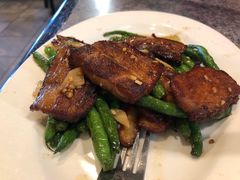 四季豆炒腌咸肉-潮州佬