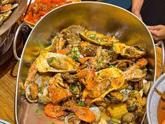 -东来菜馆•手抓海鲜家常菜•海鲜锅贴(鸽子窝店)