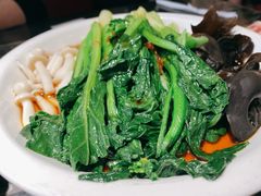 白灼菌菇菜心-新白鹿餐厅(虹桥南丰城店)