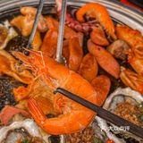 重庆南山上看夕阳烤烧烤真的太美啦