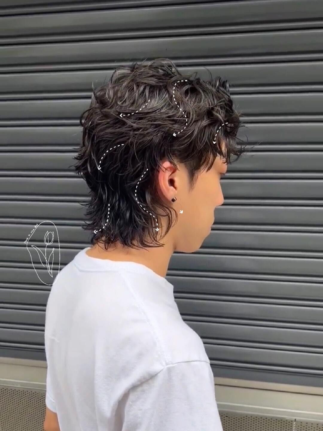 狼尾鲻鱼头烫发造型细软塌必备单品显脸小烫发 男士烫发 男士发型