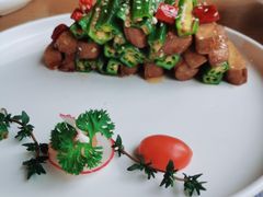 秋葵炒香干-汝是素•文创素食馆(金月湾店)
