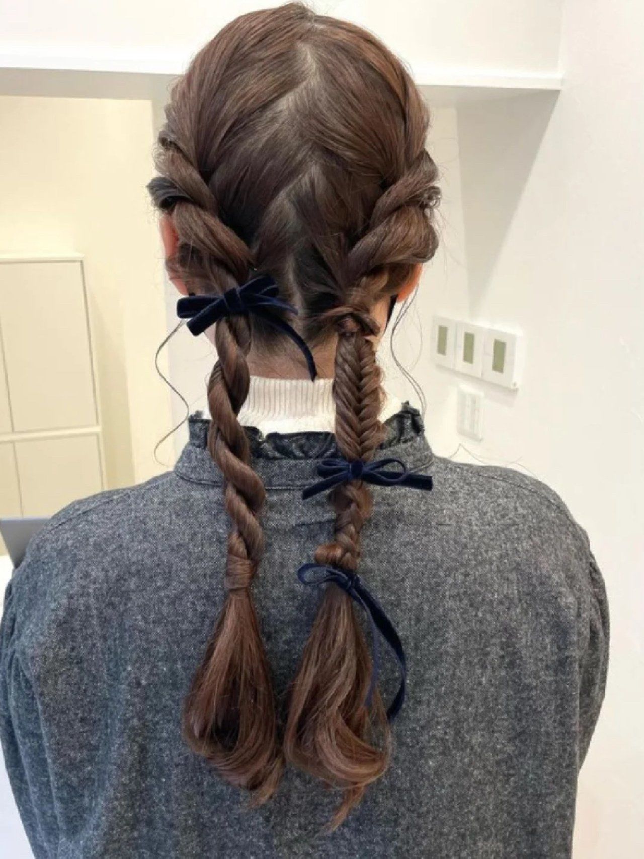 日系双马尾编发