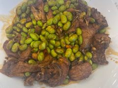 毛豆米烧鸡-怡园饭店-餐厅(四望亭店)