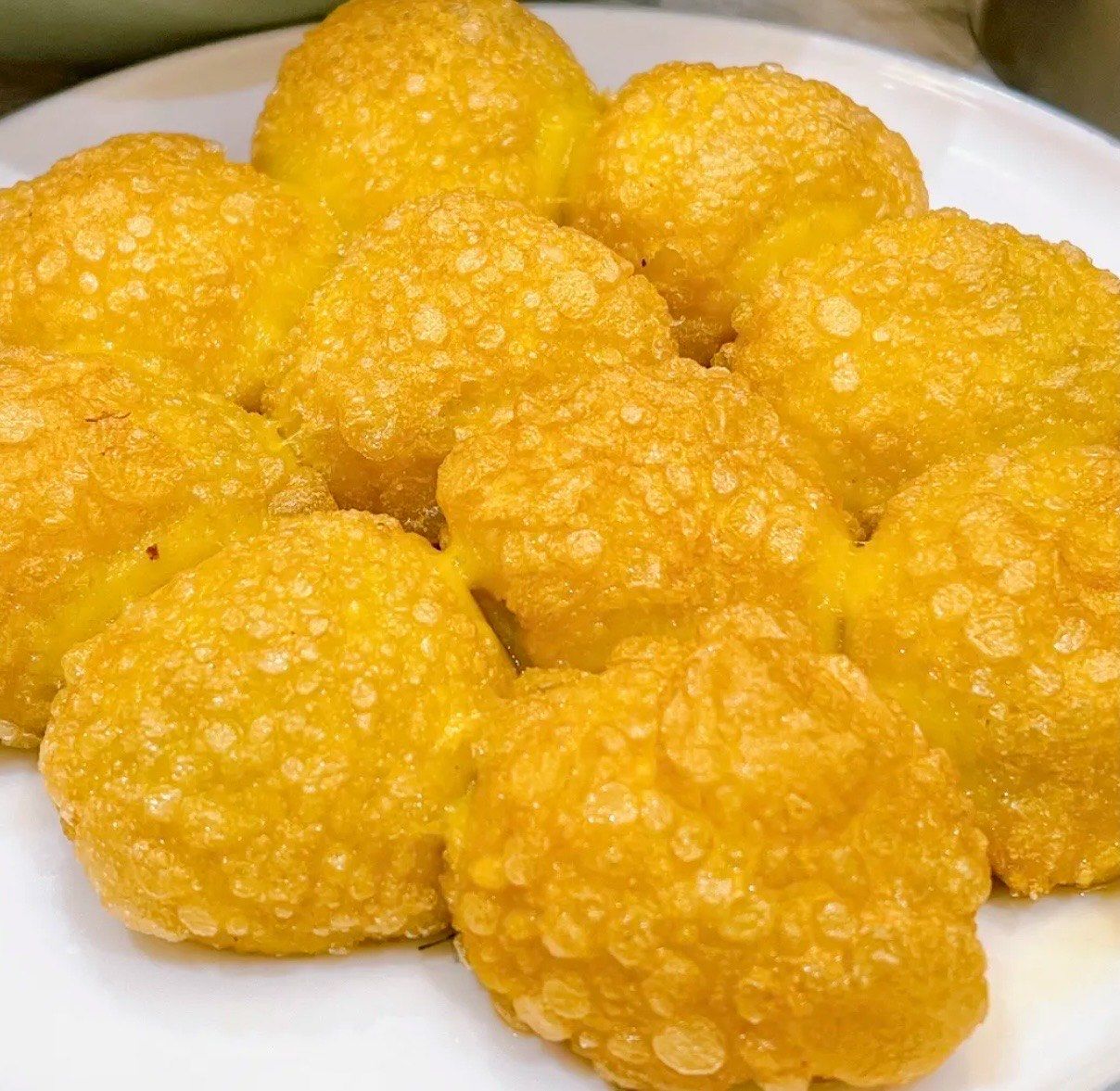 泡泡油糕口感不错有豆沙跟菜的俩种还能各一