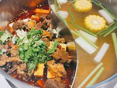 秘制鲜牛腩鸳鸯锅-今日炊牛·潮汕牛肉火锅(华采天地店)