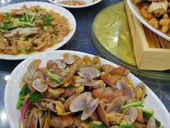 姜葱炒花甲-七鲜渔港美食餐厅(巽寮湾海景店)