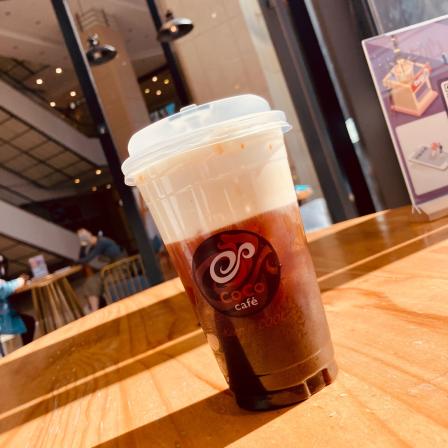 coco都可(港汇中心店)-"推荐coco法式奶霜,选定"浓缩咖啡,正.