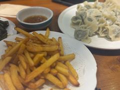 蛋黄焗薯条-晚归月亮湾私家菜(临邑路店)