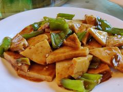 青椒炒豆腐干-八达岭饭店