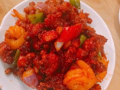 椒香虾仁爆鸡球-陈傻子餐厅(世纪都会店)