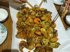 -东来菜馆•手抓海鲜家常菜•海鲜锅贴(鸽子窝店)