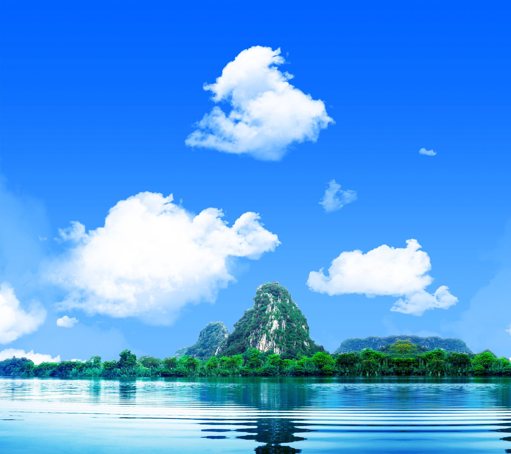 水边的湖光魔球