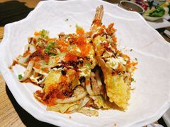 炸虾牛肉炒乌冬面-阿吾罗日本料理(K11艺术中心店)