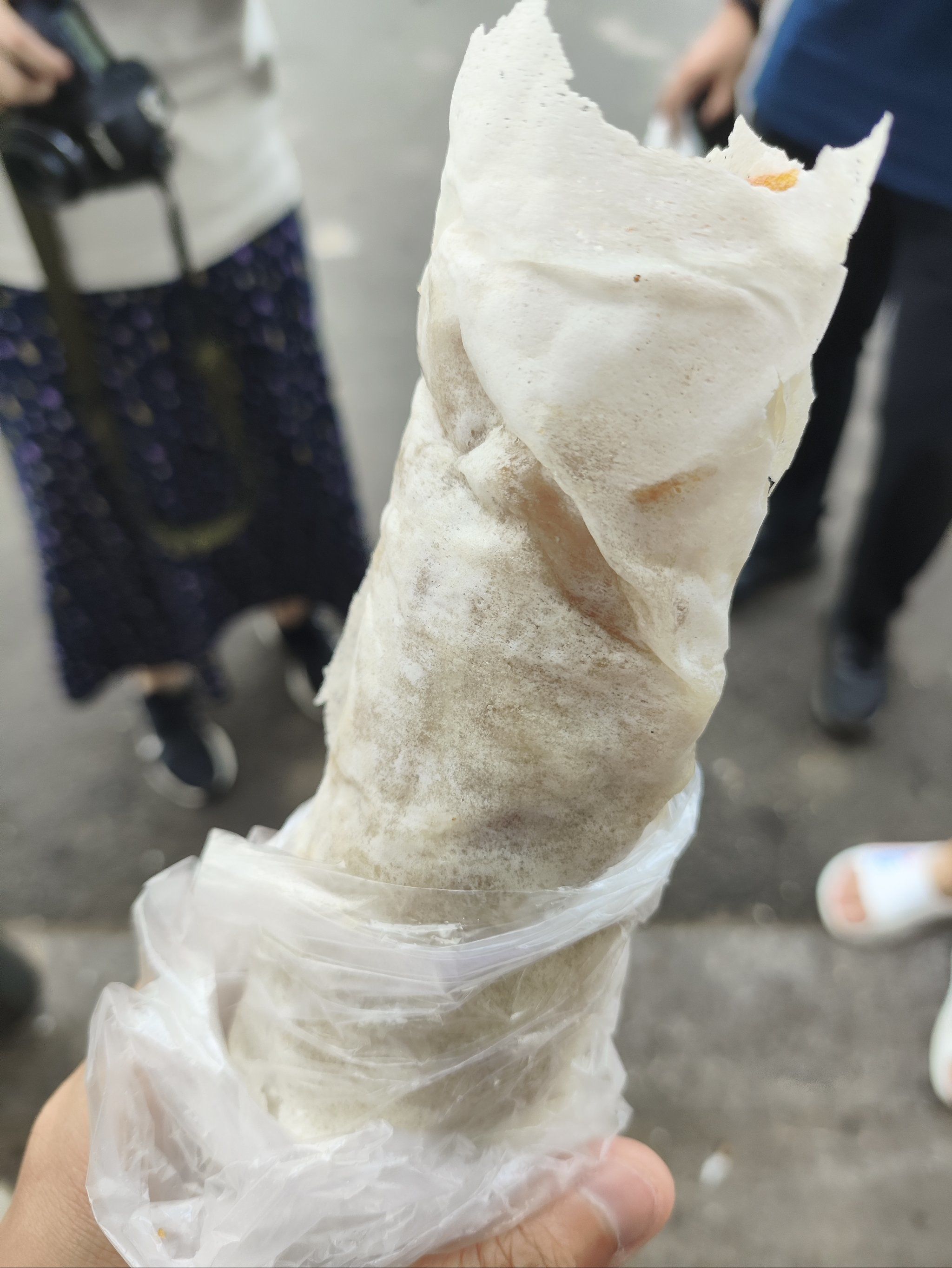 超级好吃的猪头肉卷饼