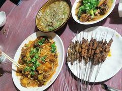 -陕北农家小吃风干羊肉剁荞面