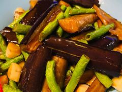 茄子烧豇豆-外婆私房菜(新亚百货店)