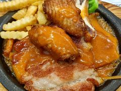 铁板鸡中翅猪扒餐-香港新发烧腊茶餐厅(水围店)