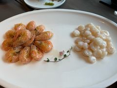 江南元宝虾拼清炒虾仁-望乡楼上海菜(日月光店)