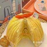 这块金沙红薯蛋糕也太秋天了吧！🍂