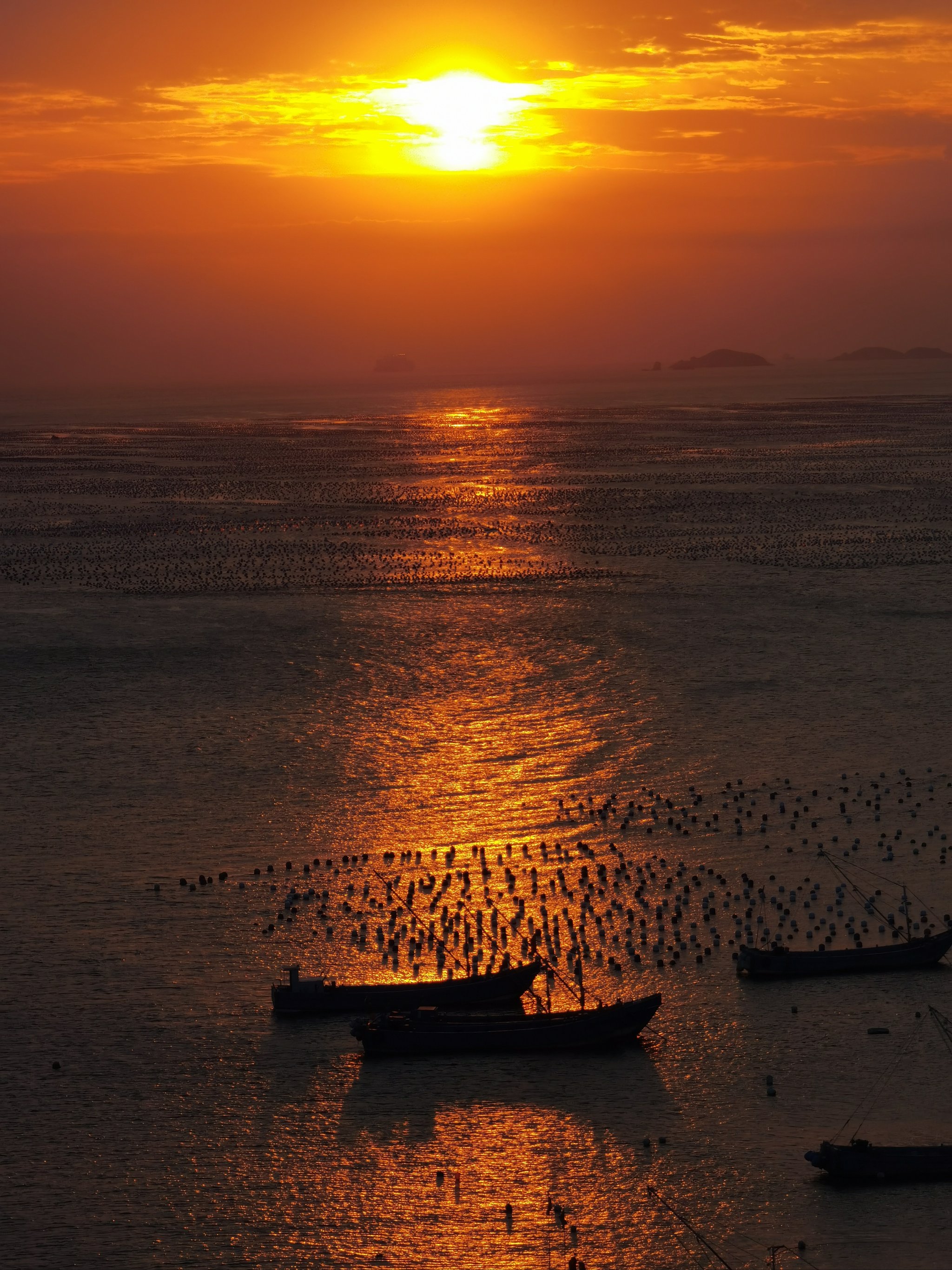 海上日落 真实图片