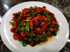 青椒河虾-老虎土菜馆·农家土菜