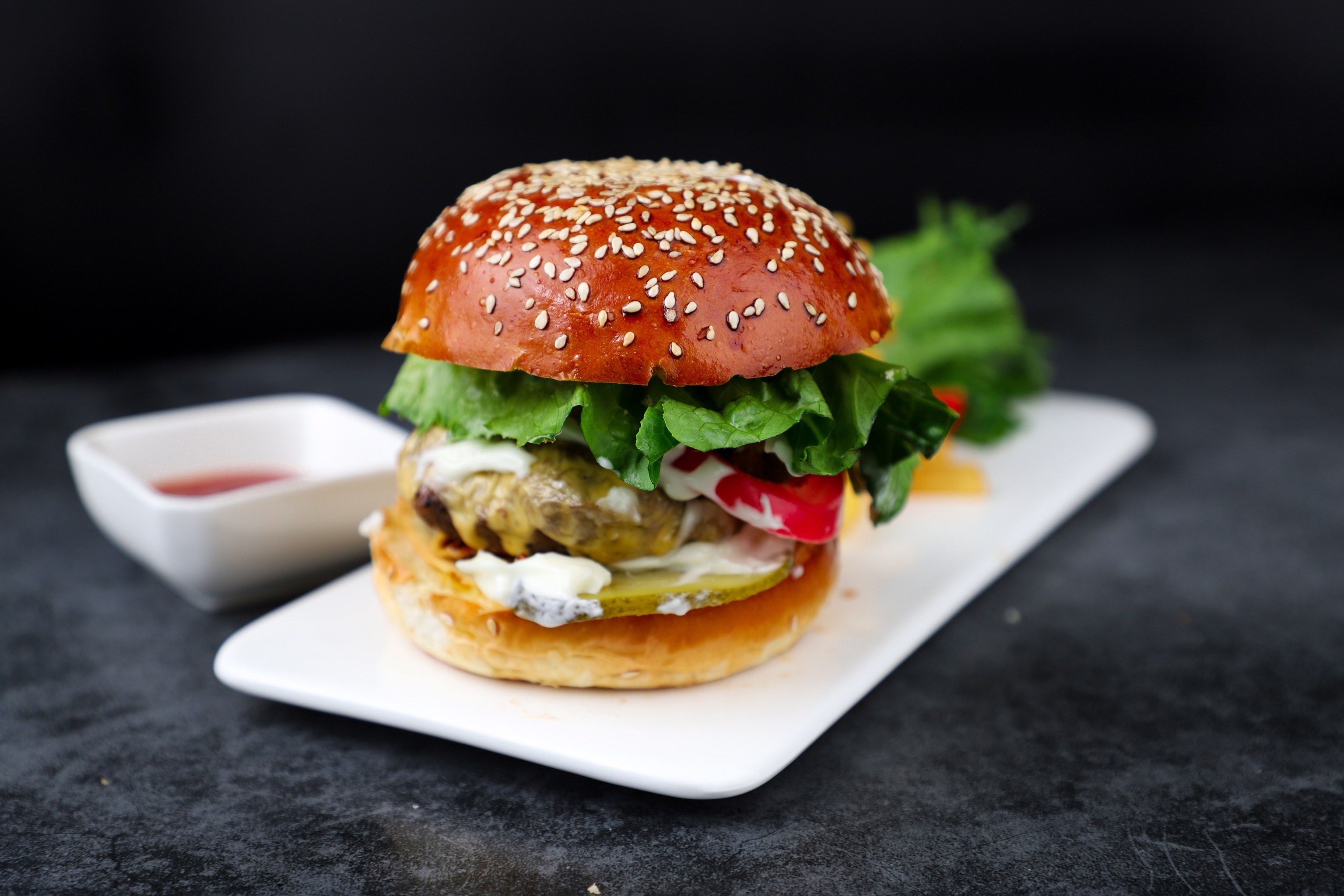 吃货的探店日记 #0元探店免单就行时 
汉堡包,一个简单而美味的