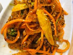 泡椒麻辣鱼皮-猪啊牛呀羊啊铜盘烤肉(正大广场店)