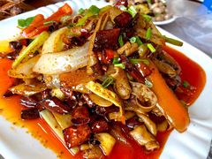 爆炒鸭肠-渝尚香辣虾干锅鸭头