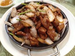 铁板孜然肉-双合园·海鲜水饺青岛菜(上清路店)