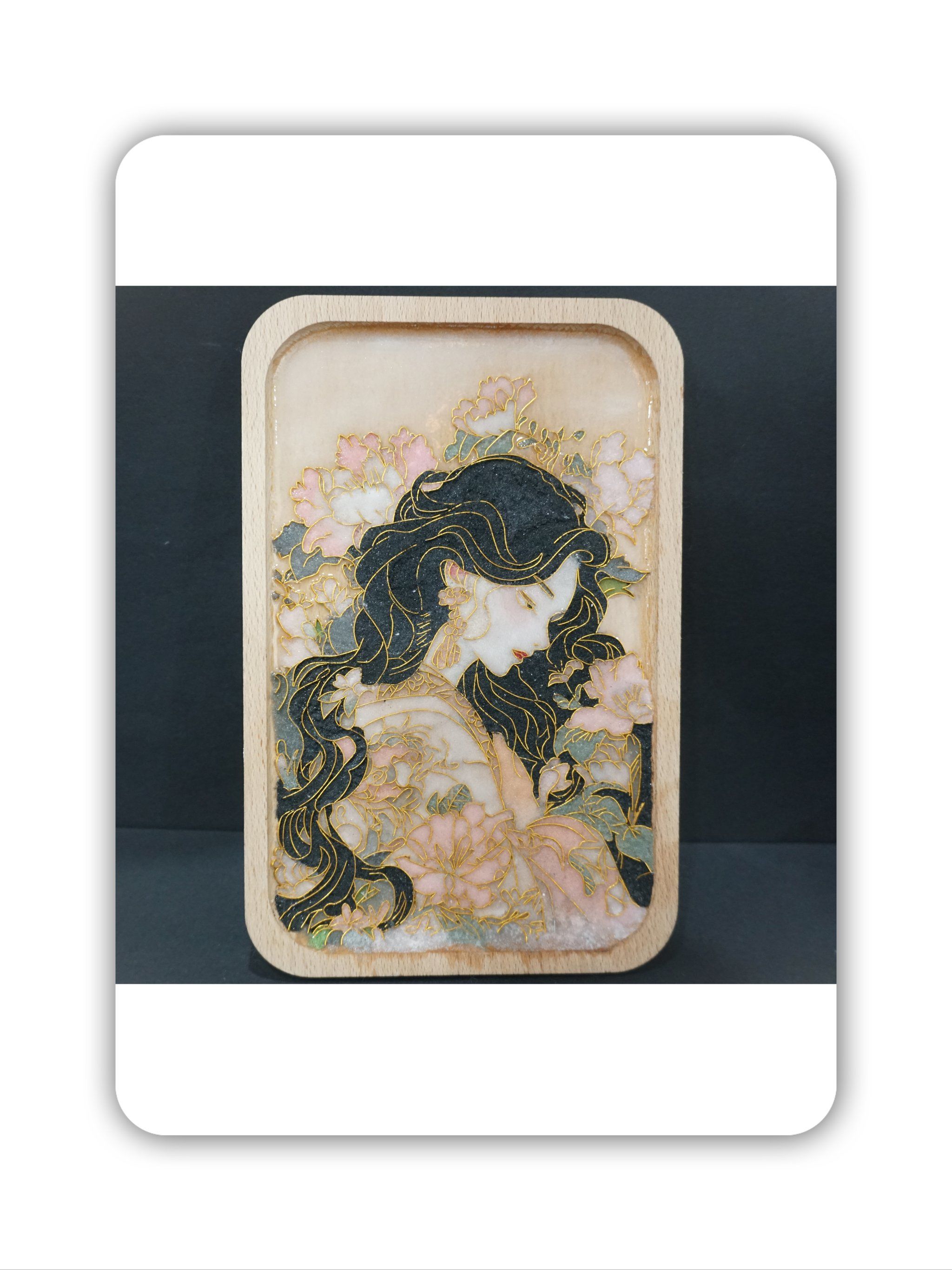 【雅致生活,掐丝珐琅长发少女与花之恋】