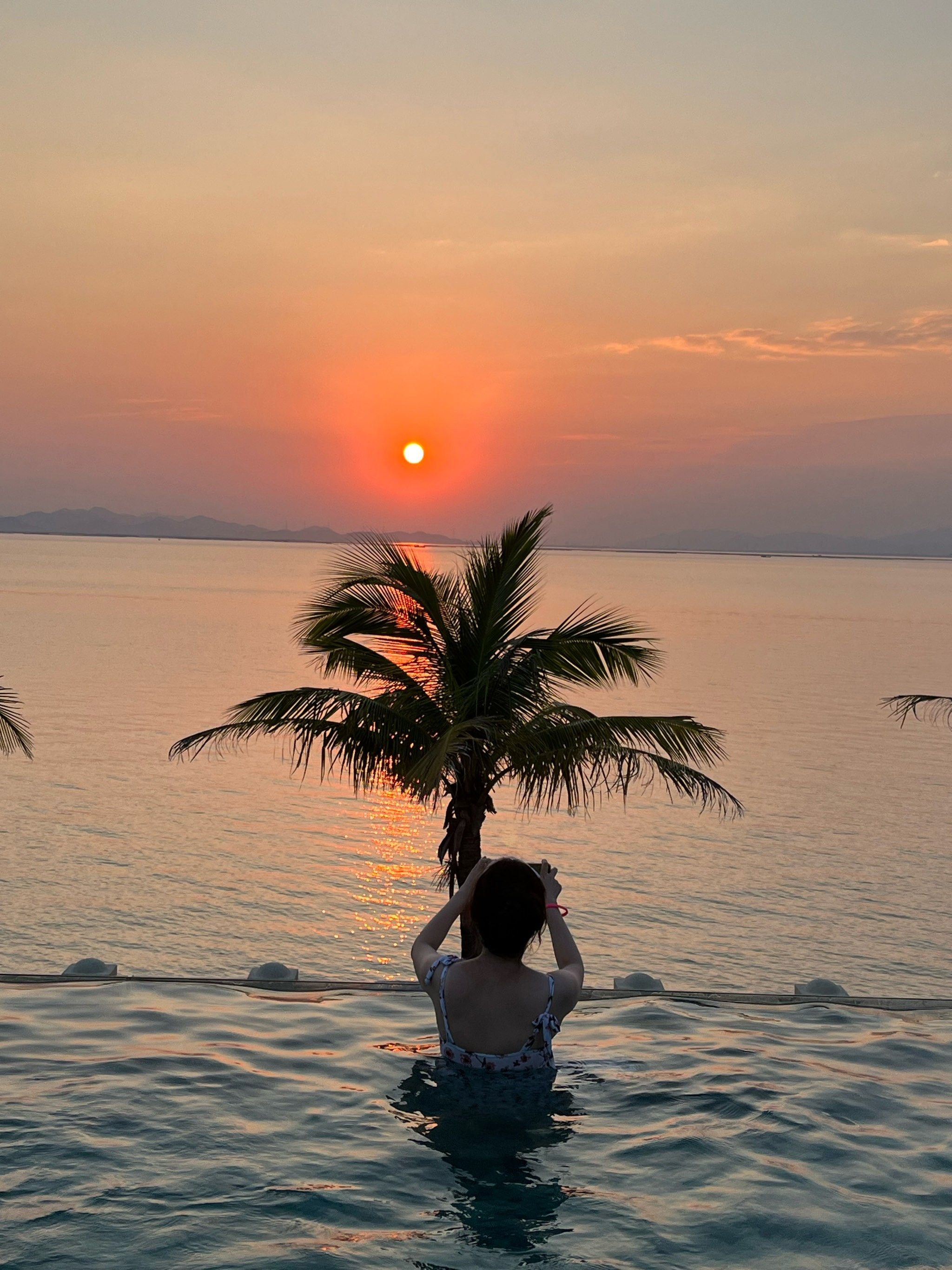 海边日落,美好时光分享