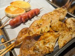 烤鱿鱼板-聚点串吧·北京烧烤(公益西桥店)