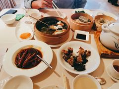 荷塘冲菜蒸多宝鱼-利苑酒家(金宝店)