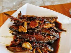 焖小河鱼-途肴·老农饭庄(百里峡店)