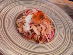 奶油培根意面配水波蛋-Cyclus Craft Kitchen薩克思手工厨房
