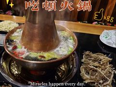 -果松木炭酸菜铜火锅·外婆参鸡汤