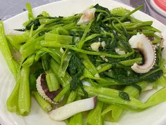 墨鱼头炒通菜-富来美食