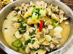 大盘粉丝蒸白贝-强记湛江鸡饭店·二十七年老字号(拱北店)