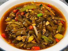 肉沫泡椒炒魔芋-农家湘菜(安亭店)