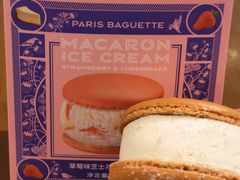 草莓味芝士马卡龙冰淇淋-巴黎贝甜(五月花广场店)