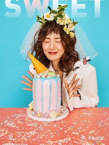 漫画少女向你走来，甜美马卡龙色系#西安写真#