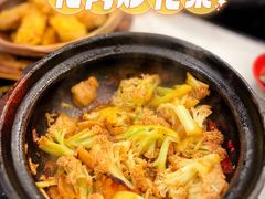花肉炒花菜-大嫂镬仔·焖鸡煲·啫啫煲(逢源路店)