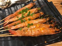 烤明虾-路边摊小炉子烧烤