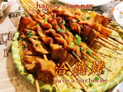 烤五花肉-美膳居川菜馆油焖大虾烧烤(卓刀泉店)