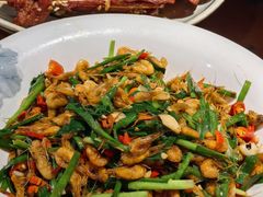 韭菜炒河虾-古道村落(温汤店)