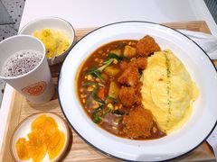 炸鸡块咖喱蛋包饭套餐-池奈·日式咖喱蛋包饭(赛高店)