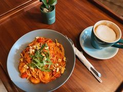 墨西哥辣椒虾意面-VESH COFFEE(定西路店)