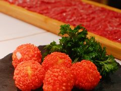 荔枝虾球-牛人日志·鲜牛肉骨汤火锅(万科里瑧店)