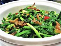 韭菜炒河蚌肉-老山村酒楼(白石洲店)